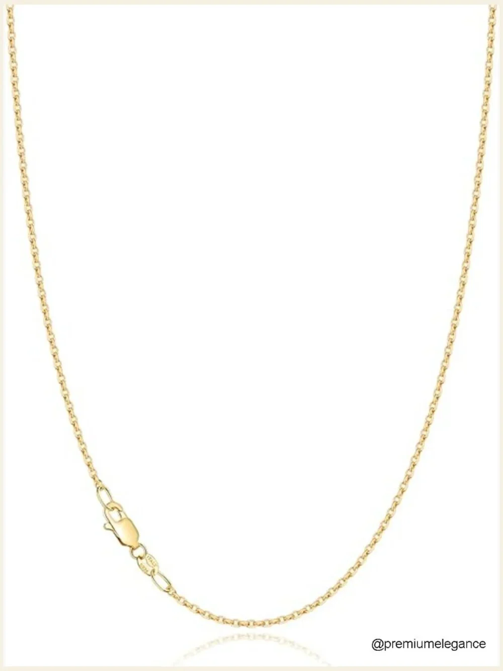18K Gold Plated 925 Sterling Silver Cable Chain Necklace, Dainty 1.2mm 14-24